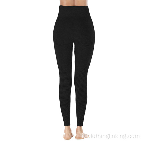 Leggings per esercizi a vita alta per l&#39;abbigliamento sportivo senza cuciture